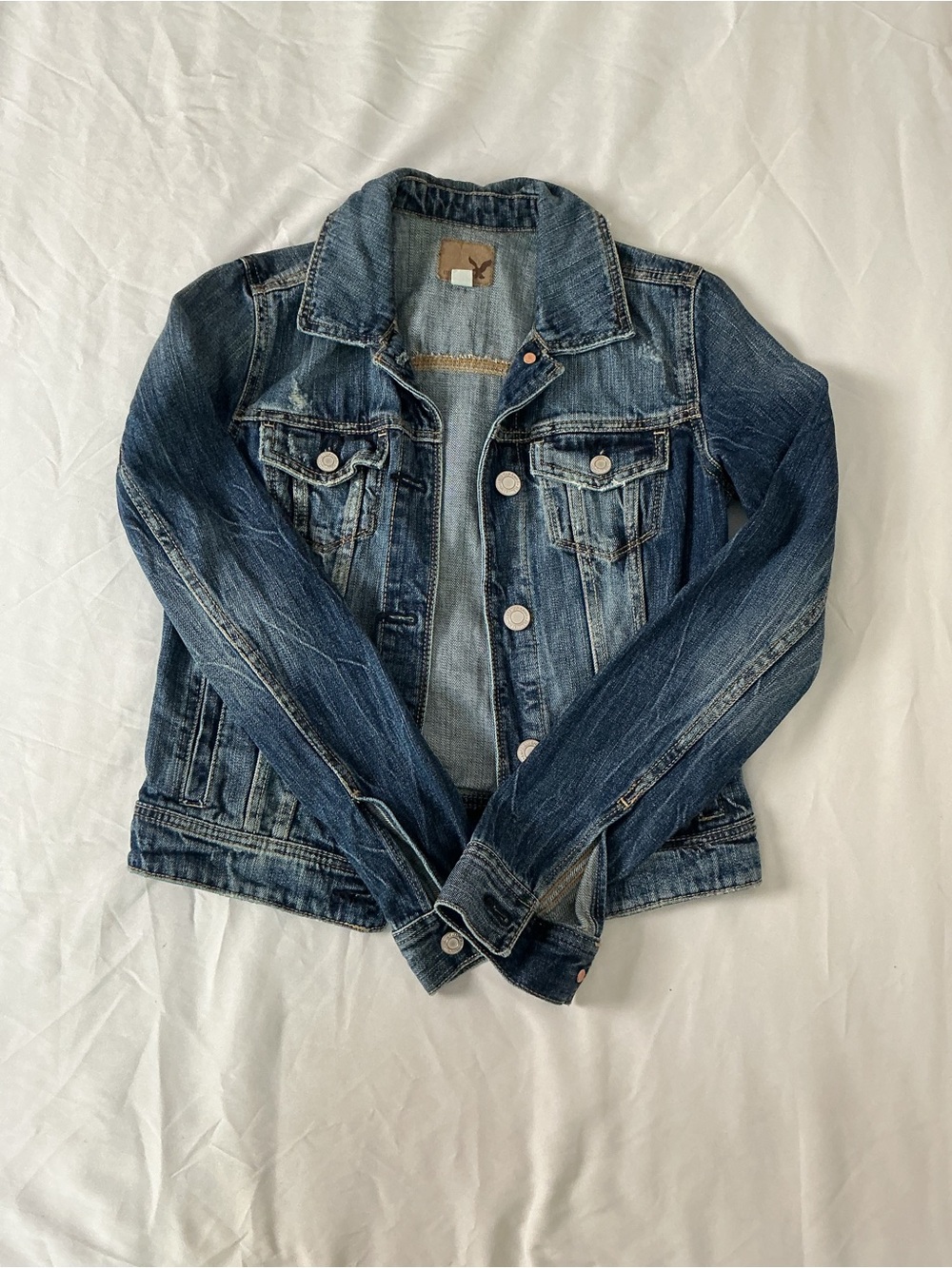 American Eagle Medium Wash Classic Denim Jean Jacket XS